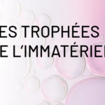 Les Trophées de L’immatériel 2021 Pink bublle background and with the Les Tropées de L'immatérial