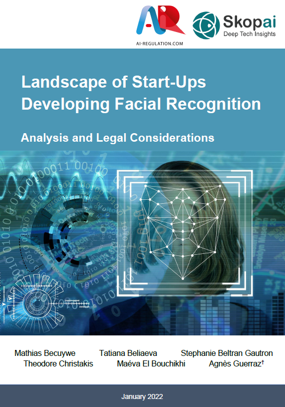 Report on facial recognition program startups, data protection, legal considerations, and human rights